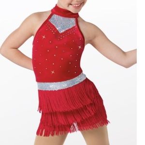 Weissman Red Fringe Dress